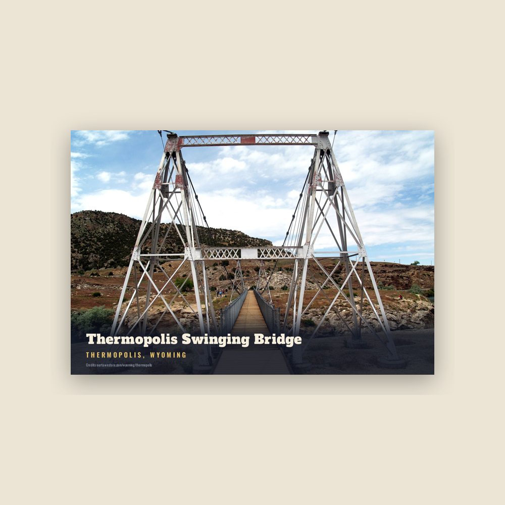 Thermopolis Thermopolis Swinging Bridge Postcard