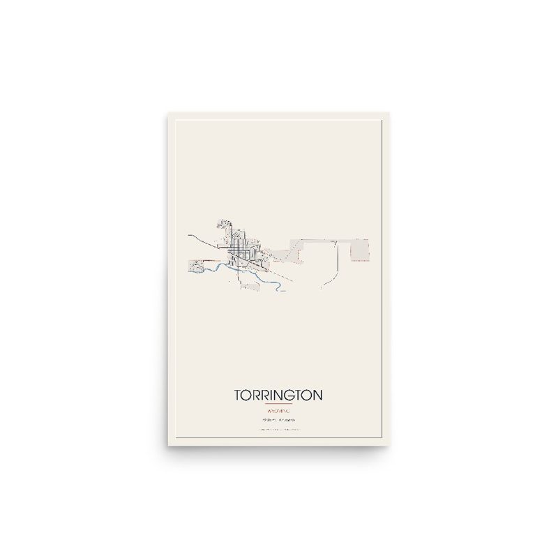 Torrington Street Map Poster · Linen