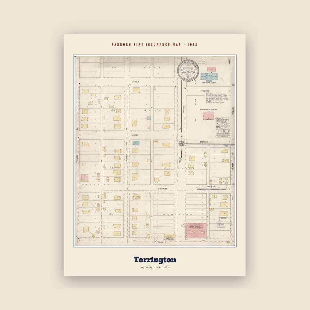 Torrington Sanborn Map Print