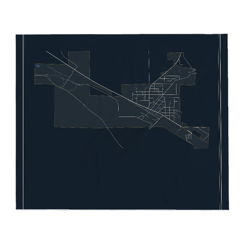 Upton Street Map Throw Blanket