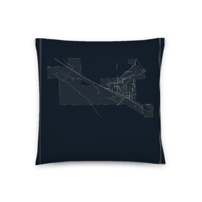 Upton Map Throw Pillow