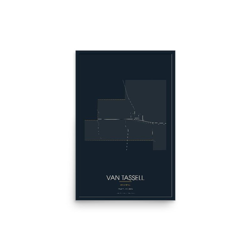 Van Tassell Street Map Poster · Midnight