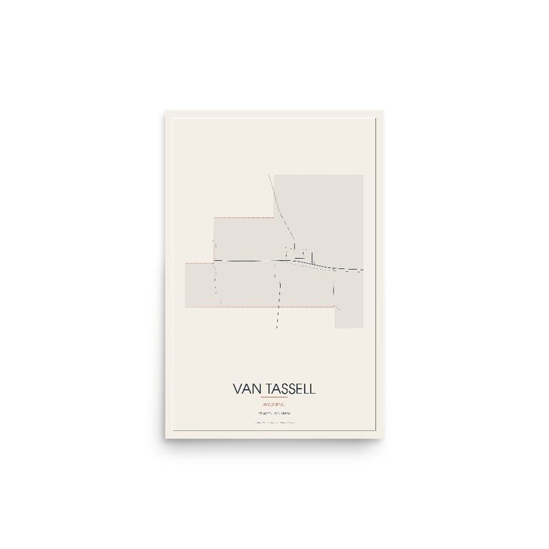 Van Tassell Street Map Poster · Linen