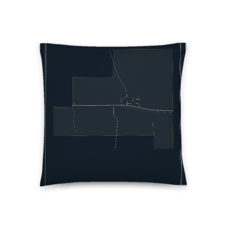 Van Tassell Map Throw Pillow