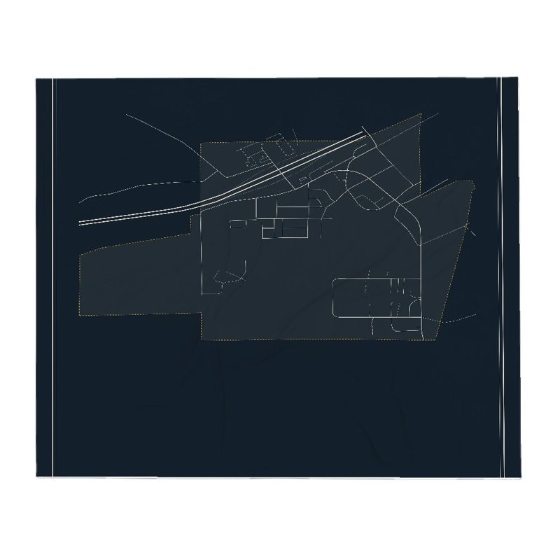 Wamsutter Street Map Throw Blanket