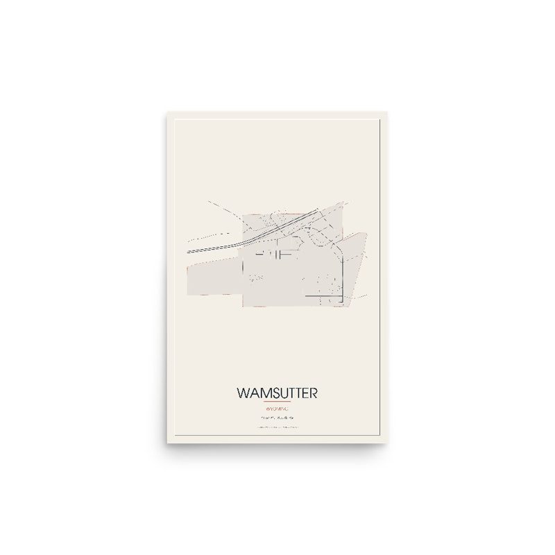 Wamsutter Street Map Poster · Linen