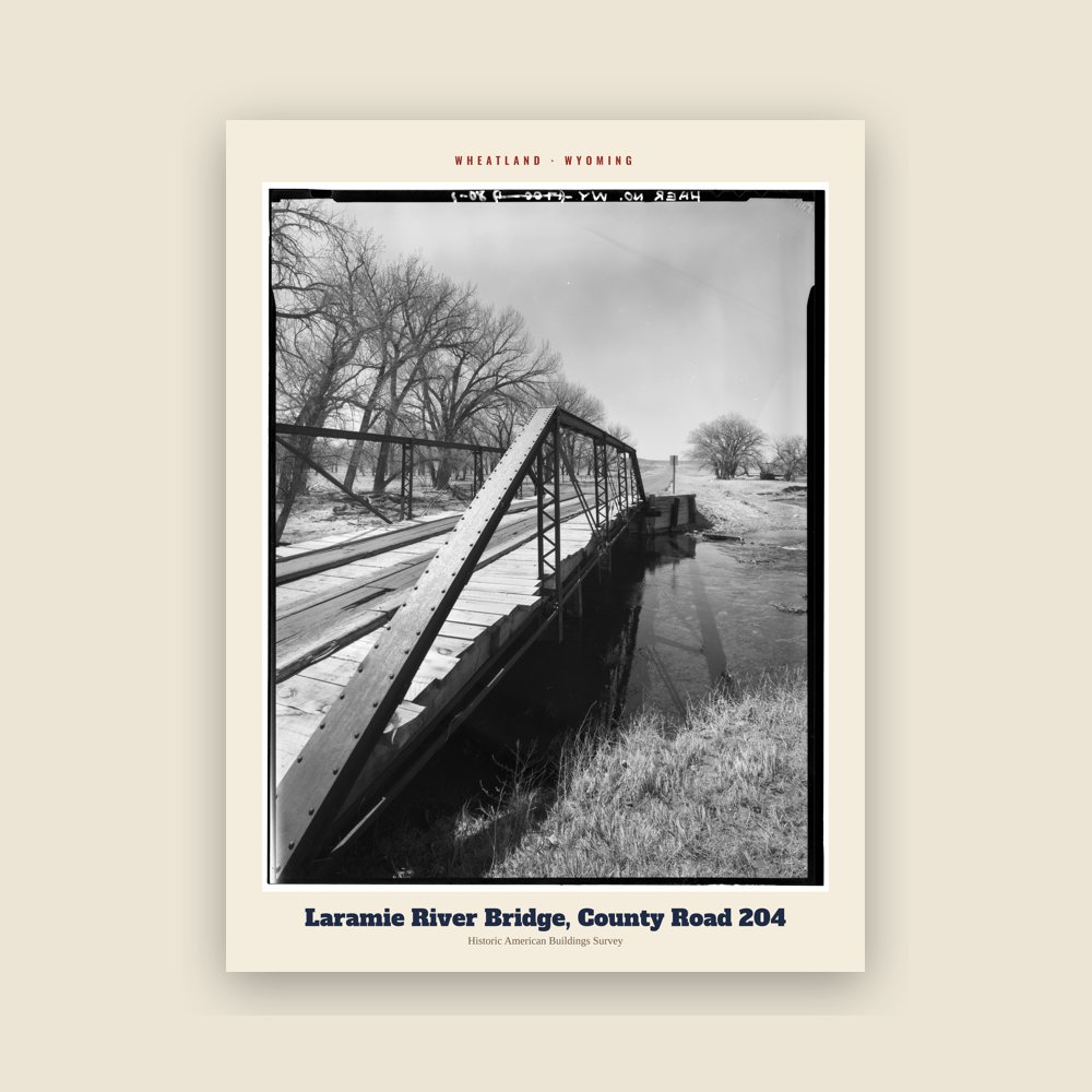 Wheatland Laramie River Bridge, County Road 204 Archive Print