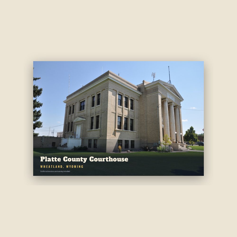 Wheatland Platte County Courthouse Postcard