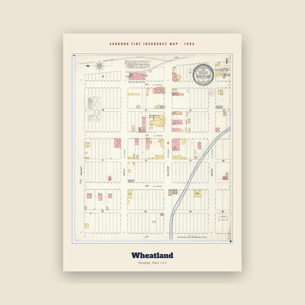 Wheatland Sanborn Map Print