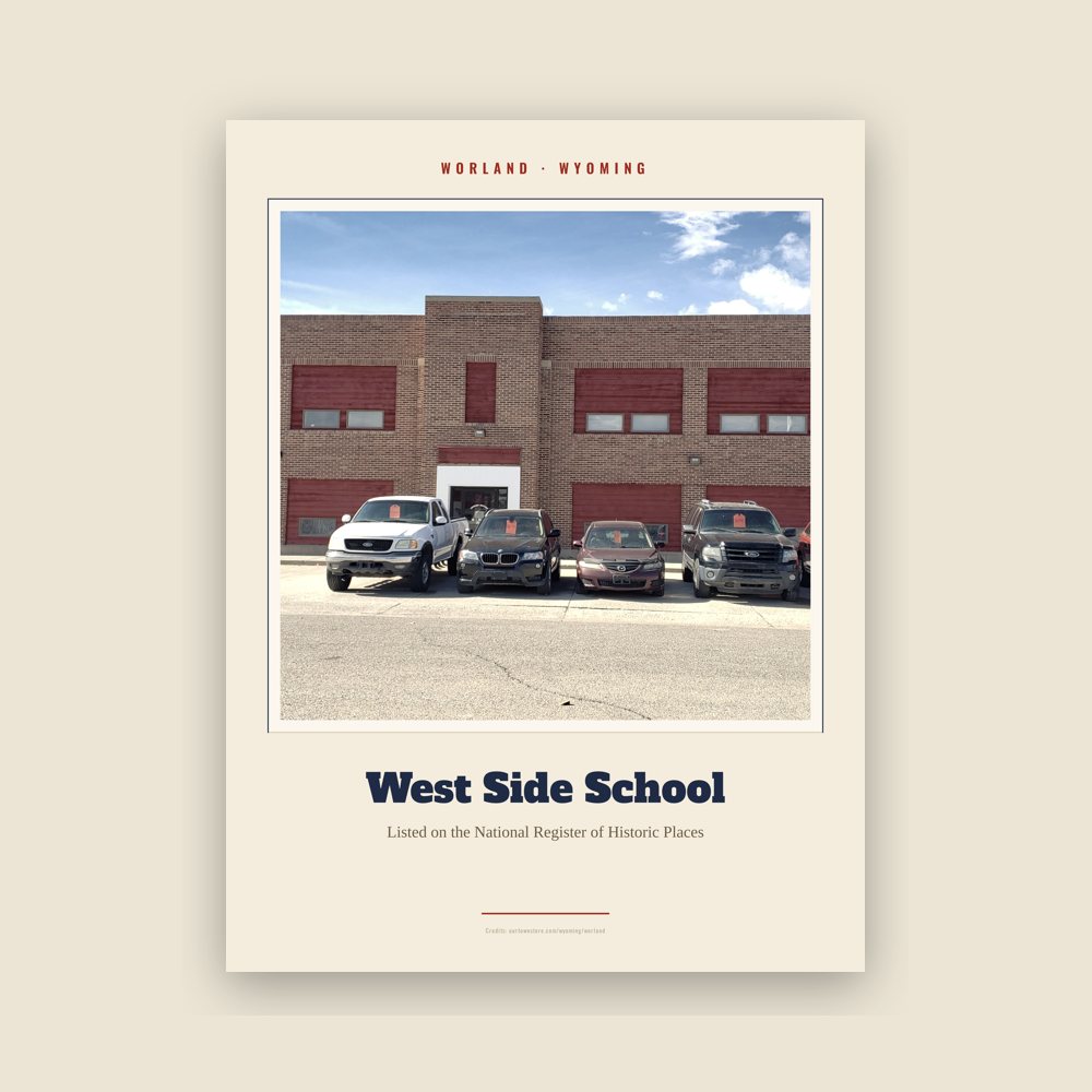 Worland West Side School Landmark Print
