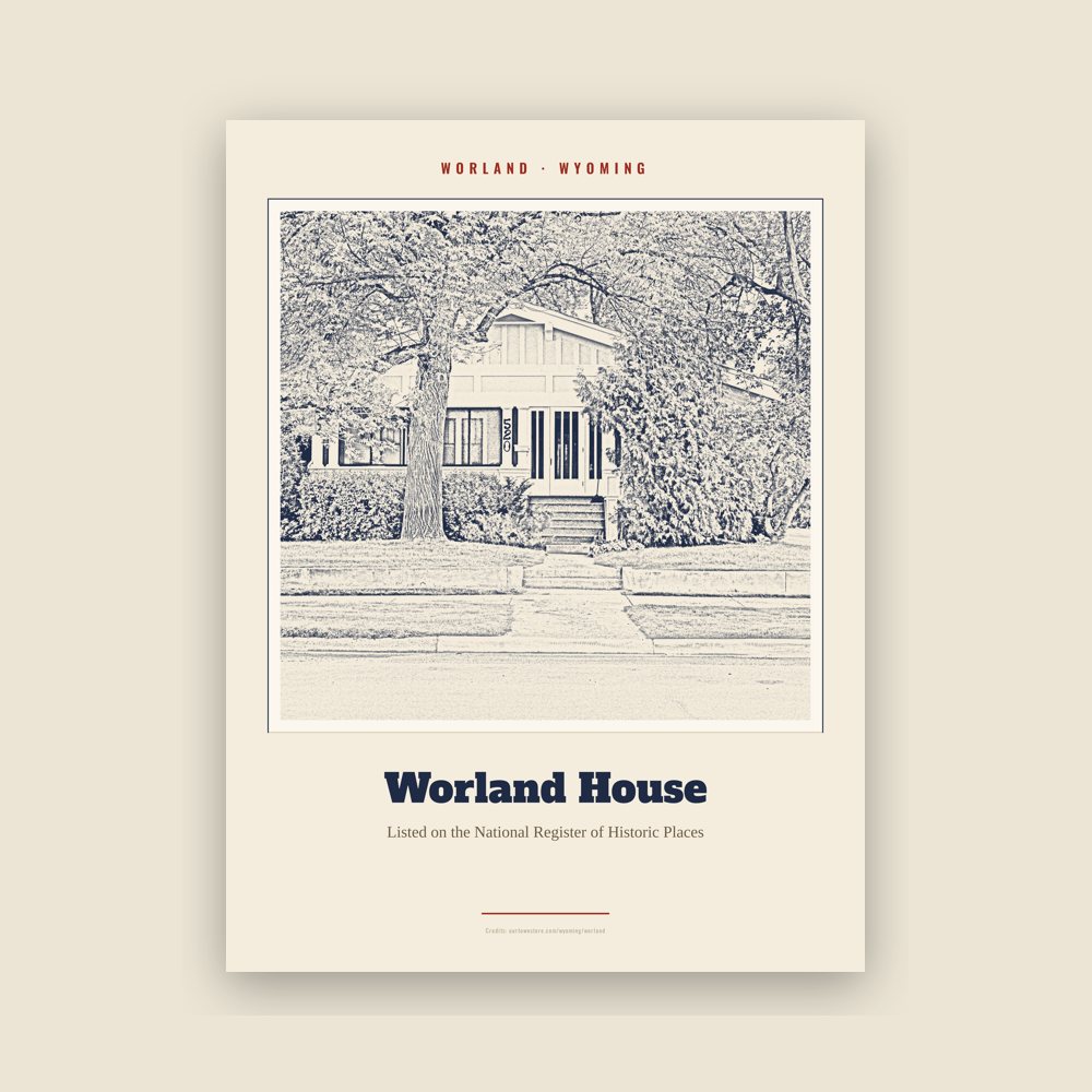 Worland Worland House Landmark Print