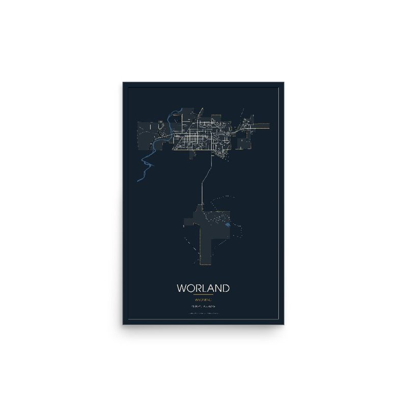 Worland Street Map Poster · Midnight