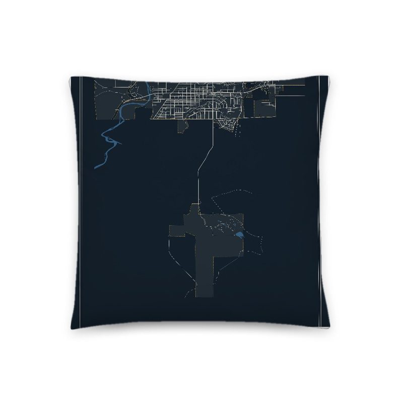 Worland Map Throw Pillow