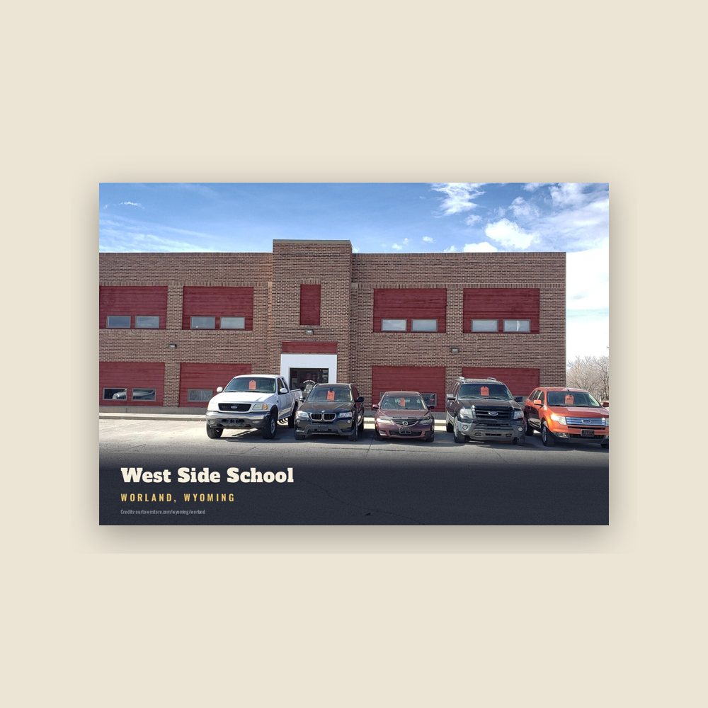 Worland West Side School Postcard