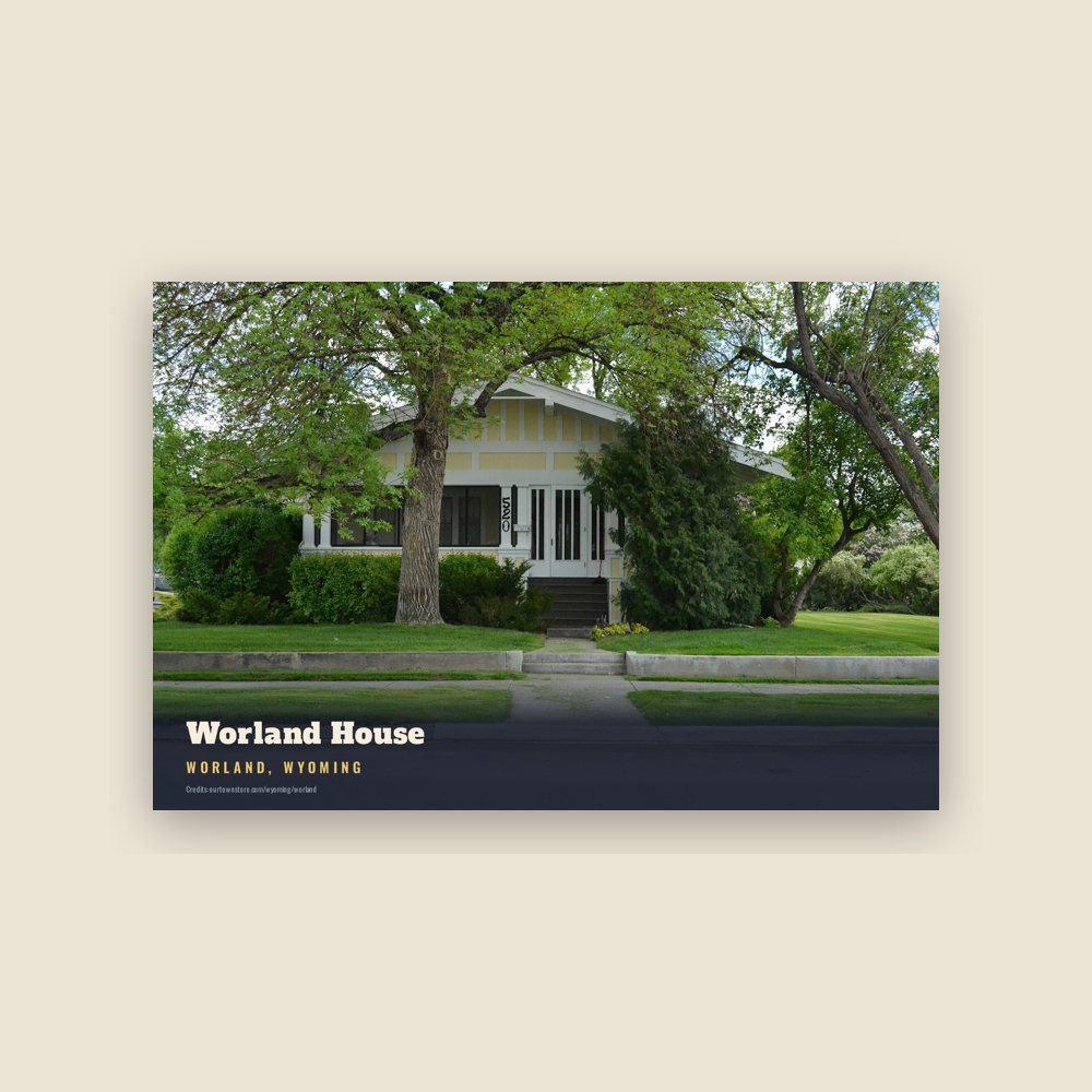 Worland Worland House Postcard