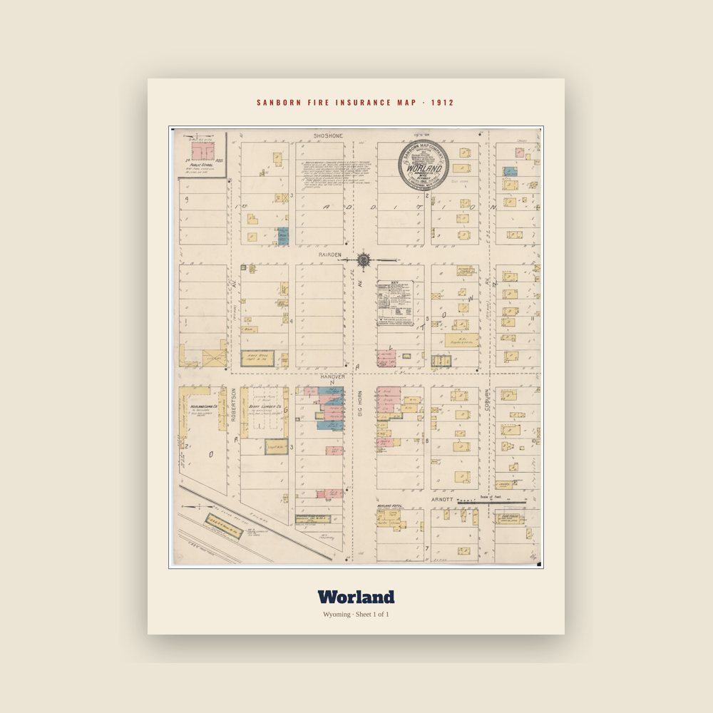 Worland Sanborn Map Print