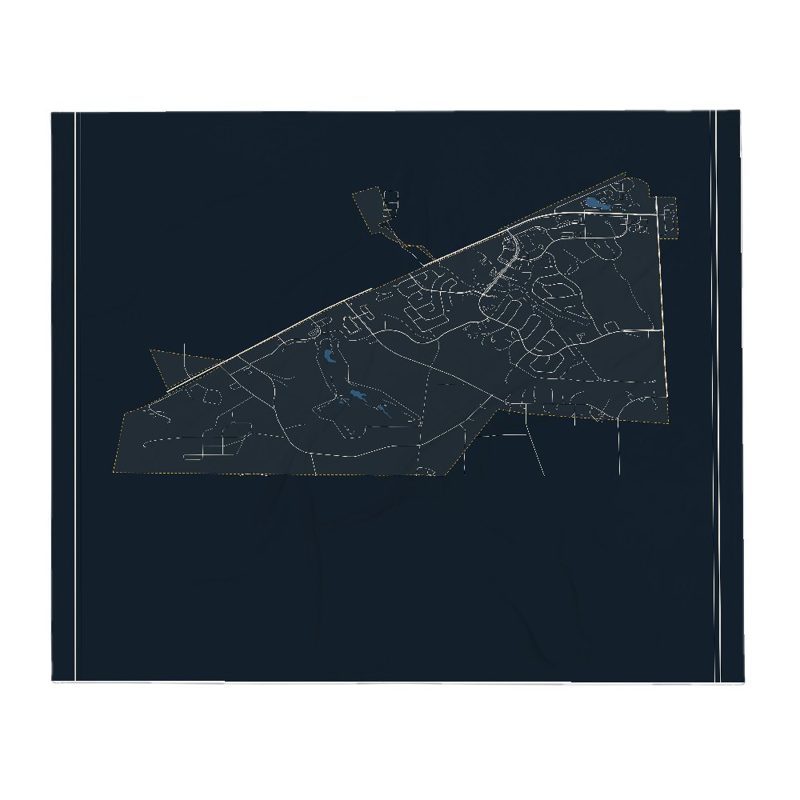 Wright Street Map Throw Blanket