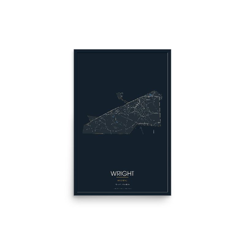 Wright Street Map Poster · Midnight