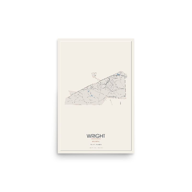 Wright Street Map Poster · Linen