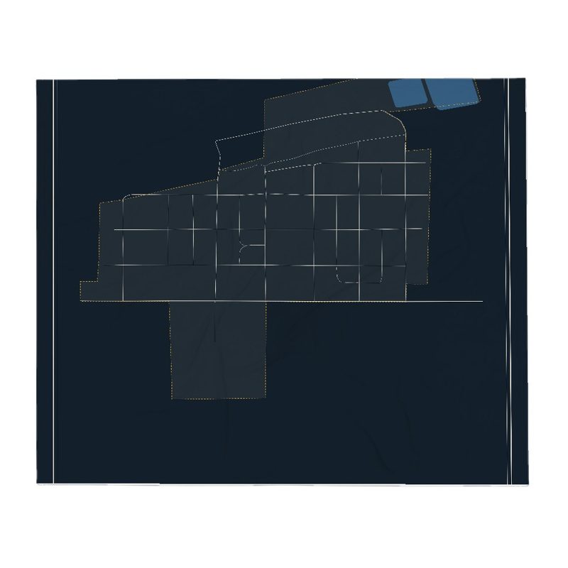 Yoder Street Map Throw Blanket