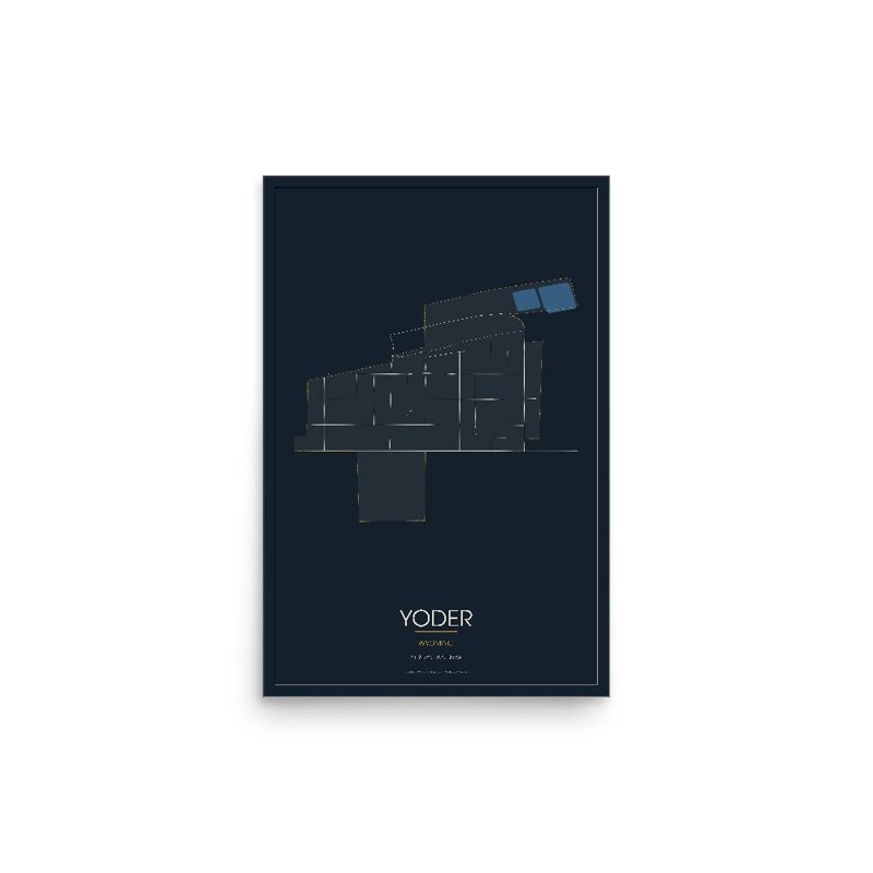 Yoder Street Map Poster · Midnight