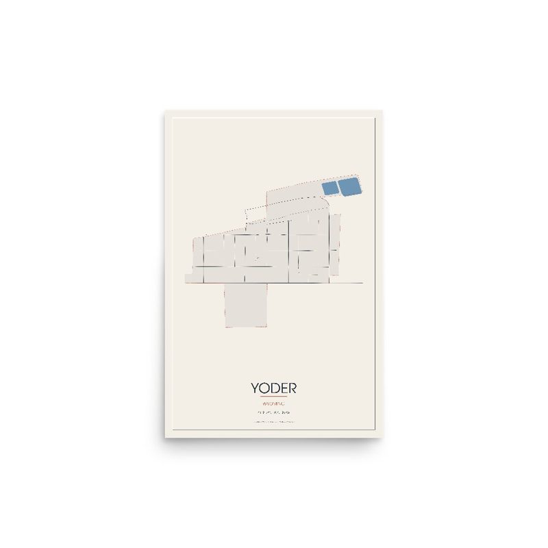 Yoder Street Map Poster · Linen