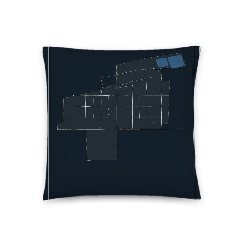 Yoder Map Throw Pillow