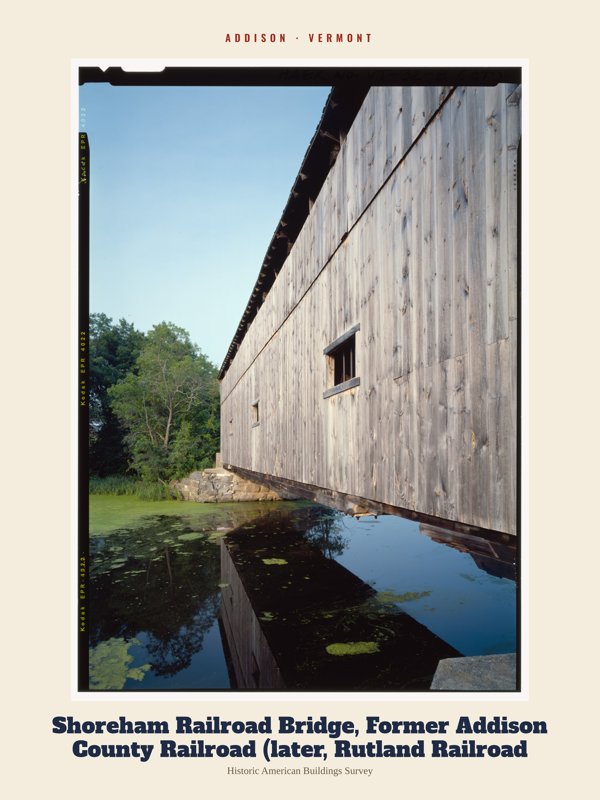 Addison Shoreham Railroad Bridge, Former Addison County Railroad (later, Rutland Railroad Archive Print artwork detail