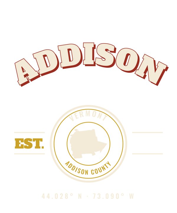 Addison Varsity Crewneck artwork detail