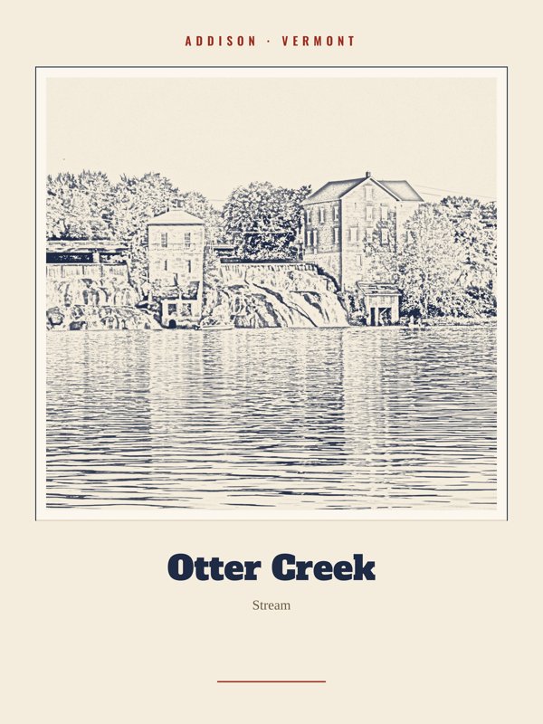Addison Otter Creek Landmark Print artwork detail