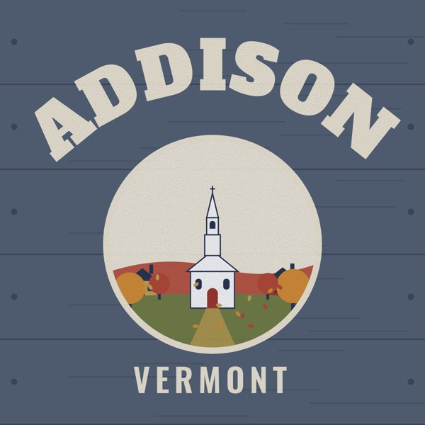 Addison Hometown Wood Sign artwork detail
