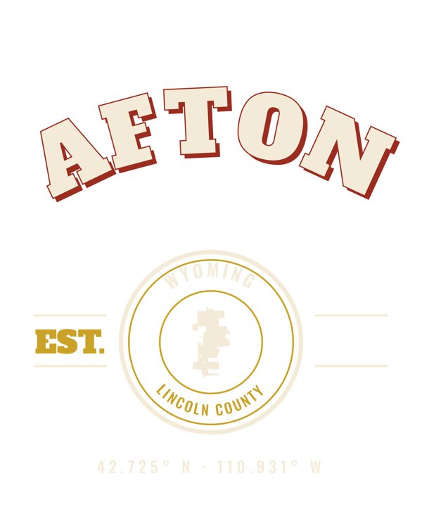 Afton Varsity Crewneck artwork detail
