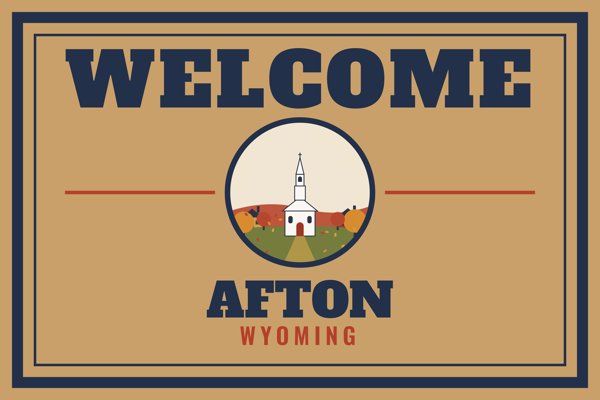 Afton Welcome Doormat artwork detail