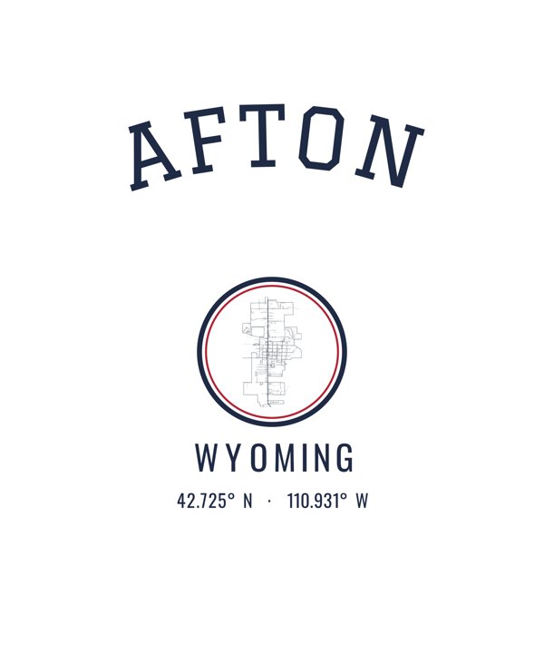 Afton Hometown Ornament artwork detail