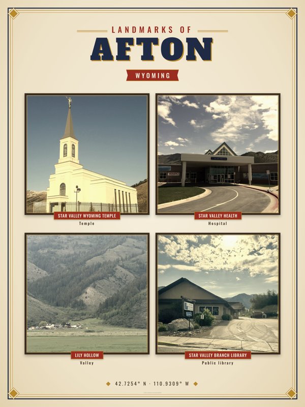 Afton Landmarks Photo Poster artwork detail