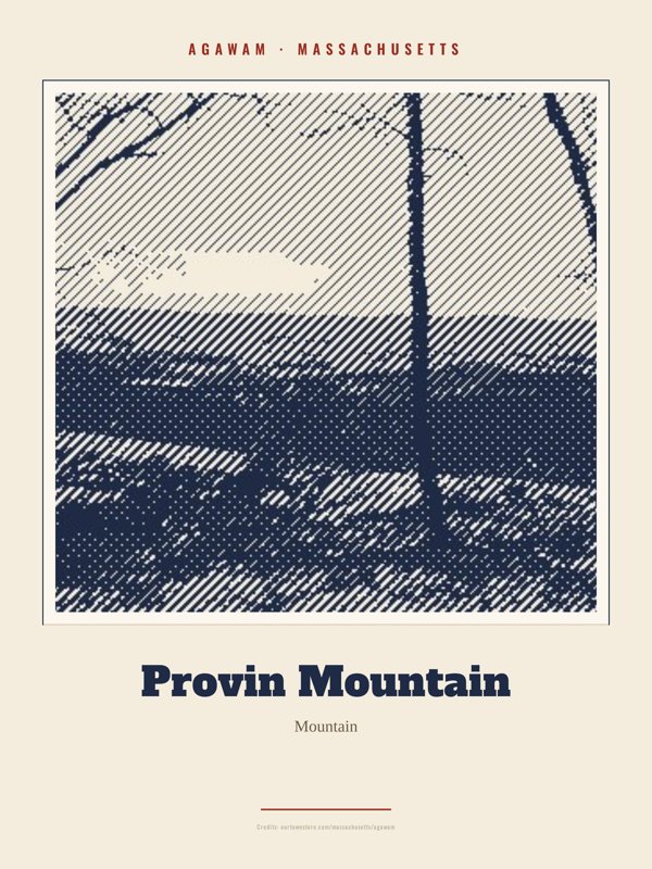 Agawam Provin Mountain Landmark Print artwork detail
