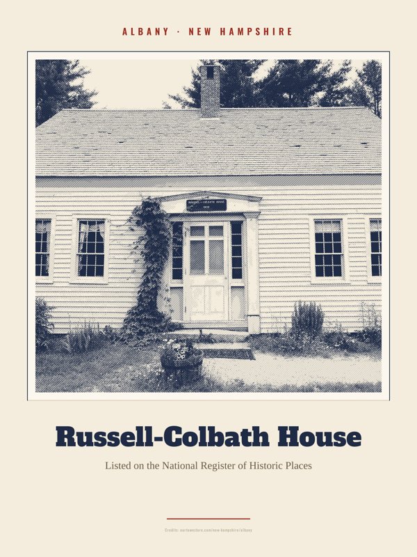 Albany Russell-Colbath House Landmark Print artwork detail