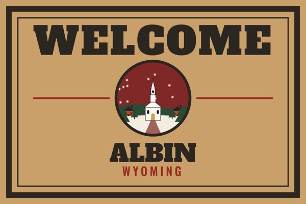 Albin Welcome Doormat artwork detail
