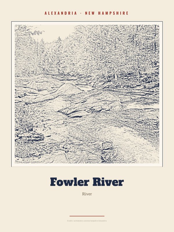 Alexandria Fowler River Landmark Print artwork detail