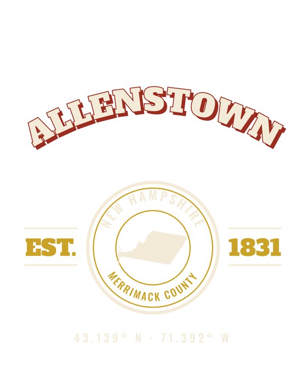 Allenstown Varsity Crewneck artwork detail