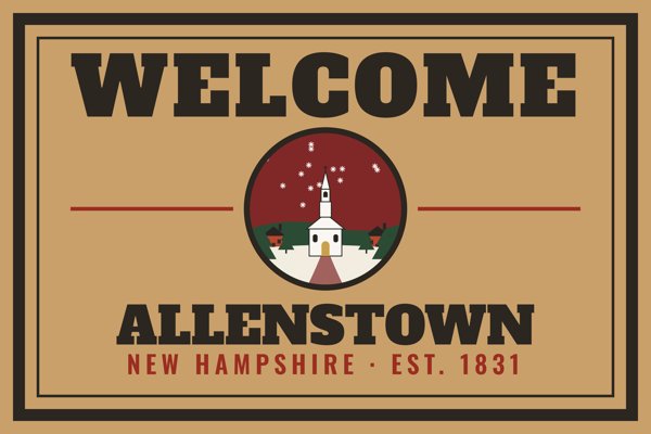 Allenstown Welcome Doormat artwork detail