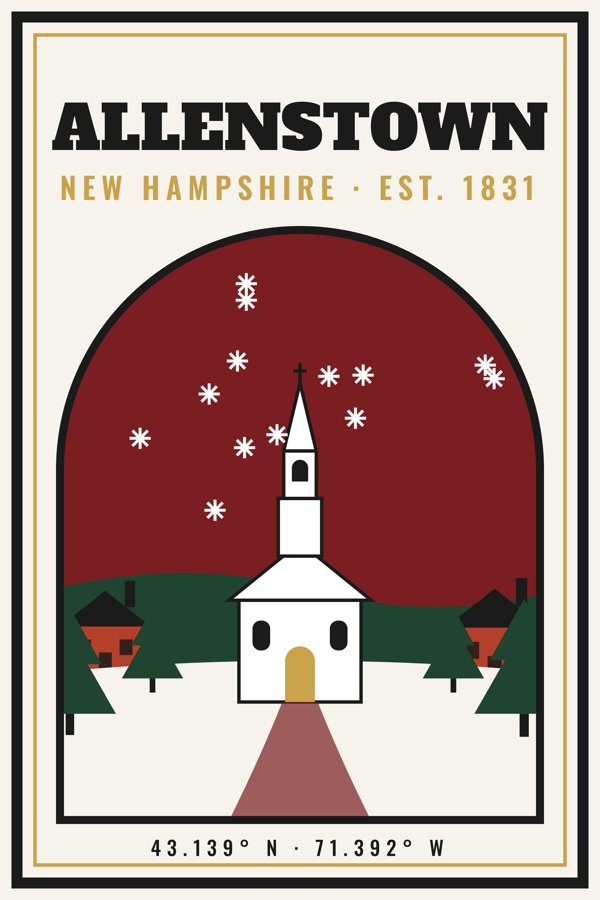 Allenstown Garden Flag artwork detail