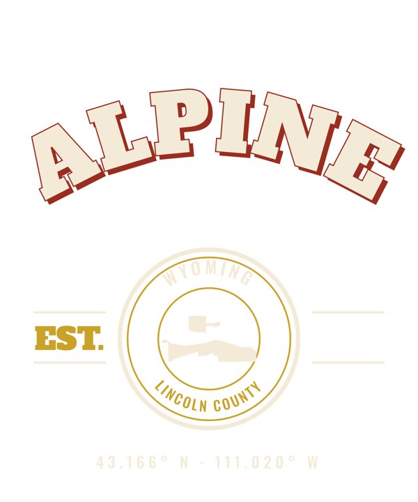 Alpine Est. Tee artwork detail