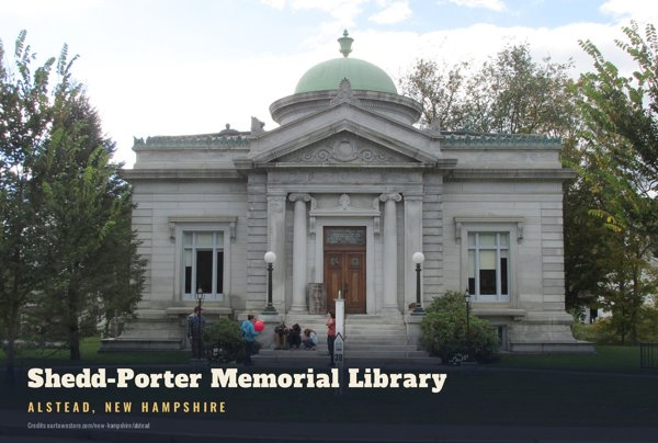 Alstead Shedd-Porter Memorial Library Postcard artwork detail