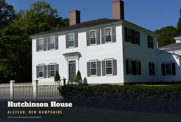 Alstead Hutchinson House Postcard artwork detail