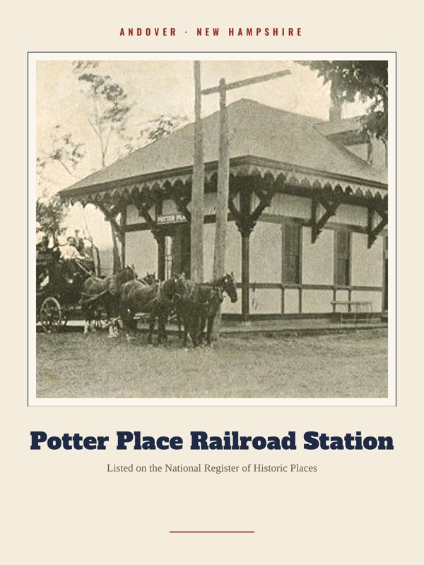 Andover Potter Place Railroad Station Landmark Print artwork detail