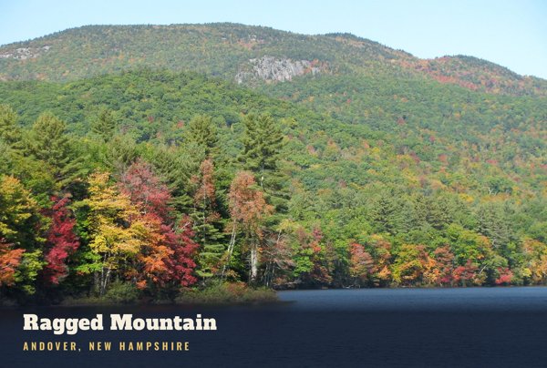 Andover Ragged Mountain Postcard artwork detail