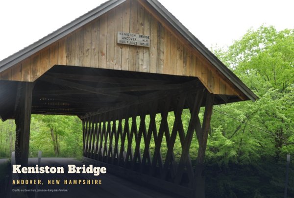 Andover Keniston Bridge Postcard artwork detail