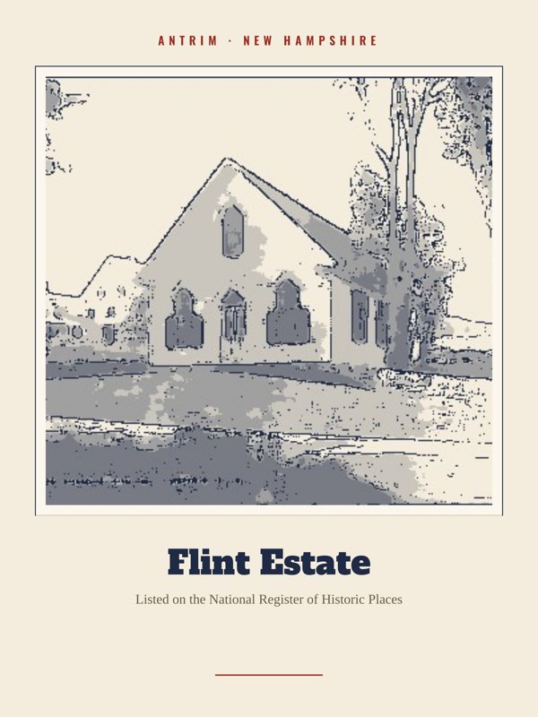 Antrim Flint Estate Landmark Print artwork detail