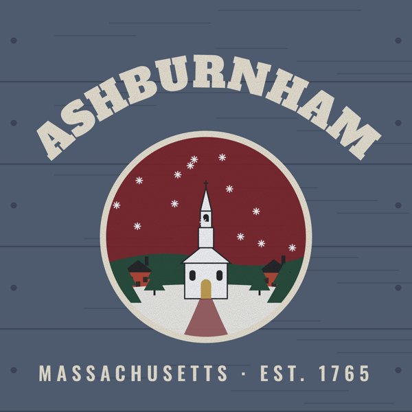 Ashburnham Hometown Wood Sign artwork detail
